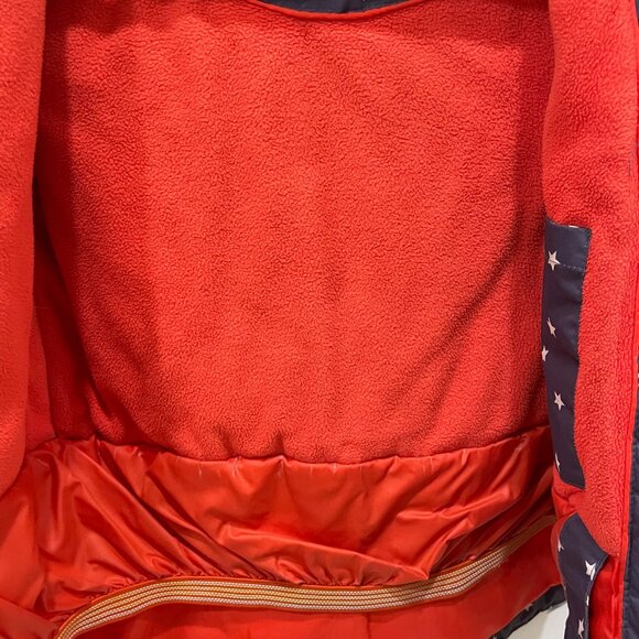 Girls Boden Coat Kids Size 6-7 Purple with Stars & Matching Gloves - Picture 7 of 16